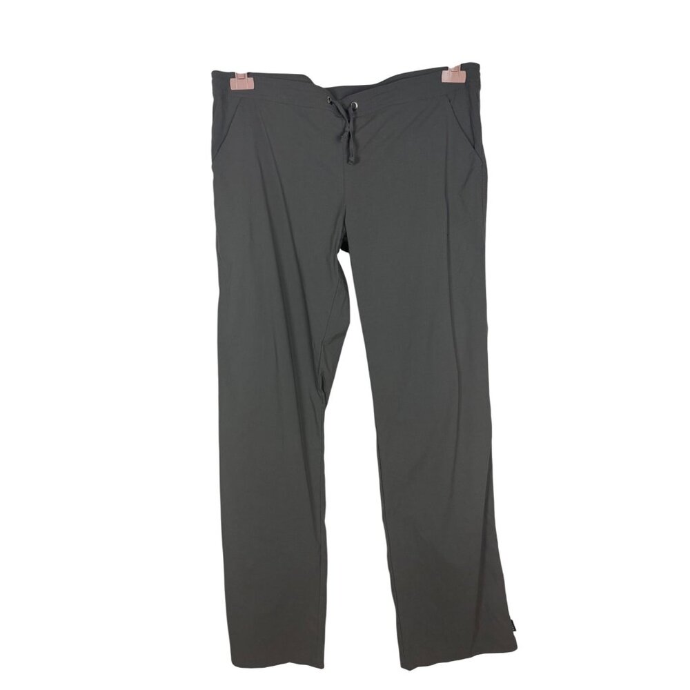 Prana Womens L Grey Drawstring Pants Outdoors Camping Hiking